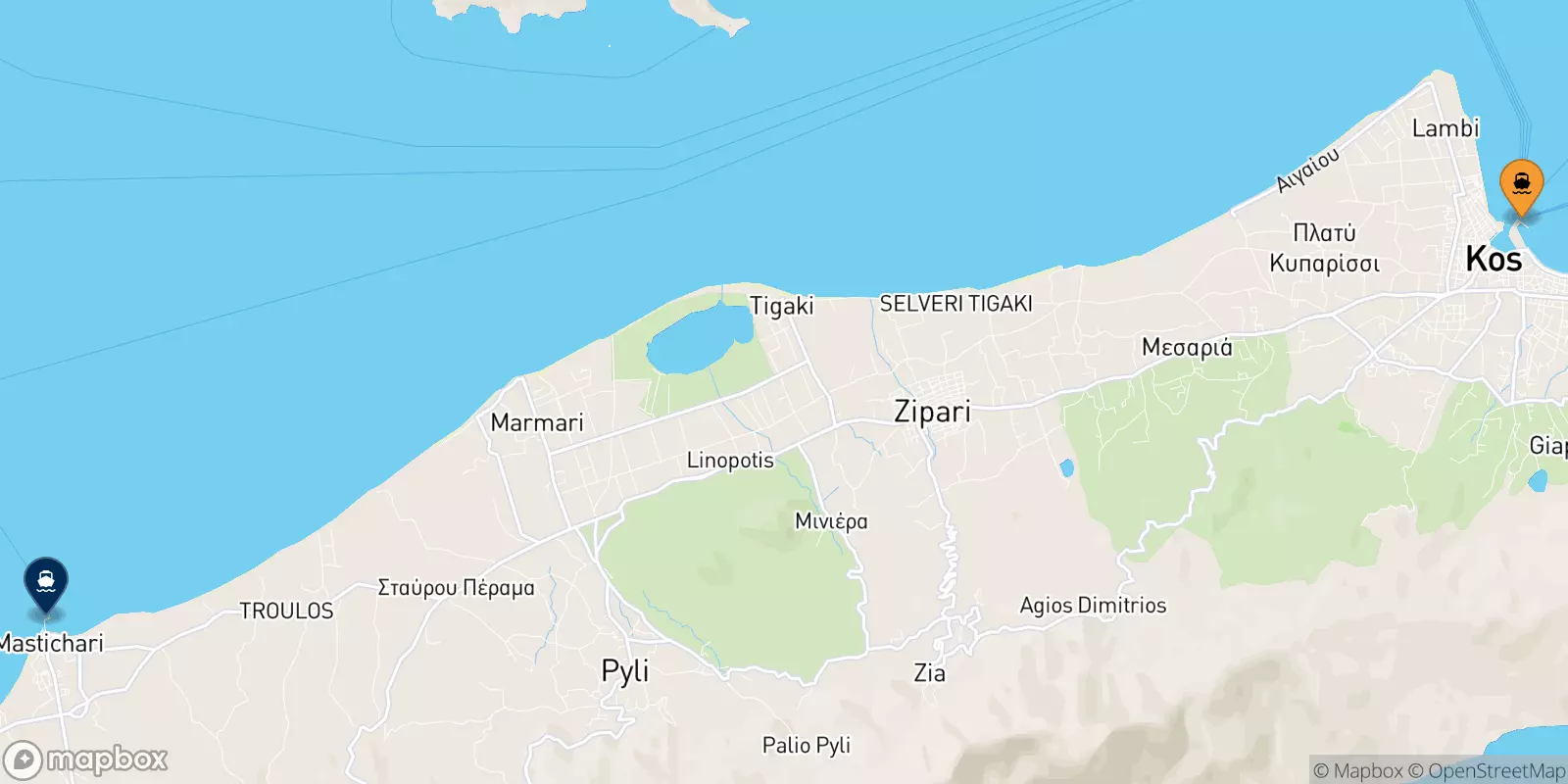 Traghetti da Kos per Pserimos