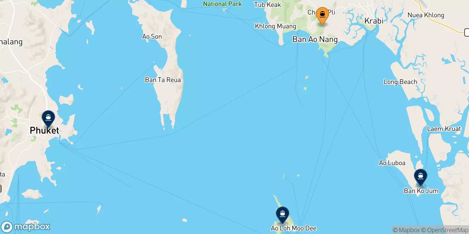 Traghetti da Ao Nang (Nopparat Thara Pier)