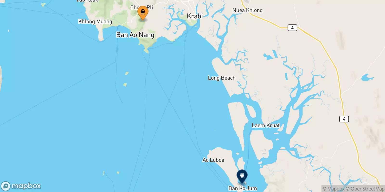 Traghetti da Ao Nang (Nopparat Thara Pier) per Koh Jum