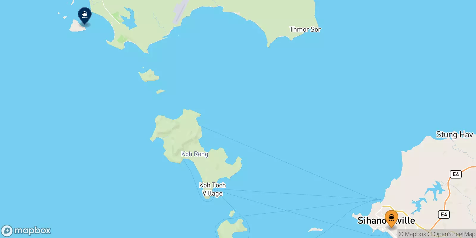 Traghetti dalla Cambodia per Koh Sdach (Dara Sakor)