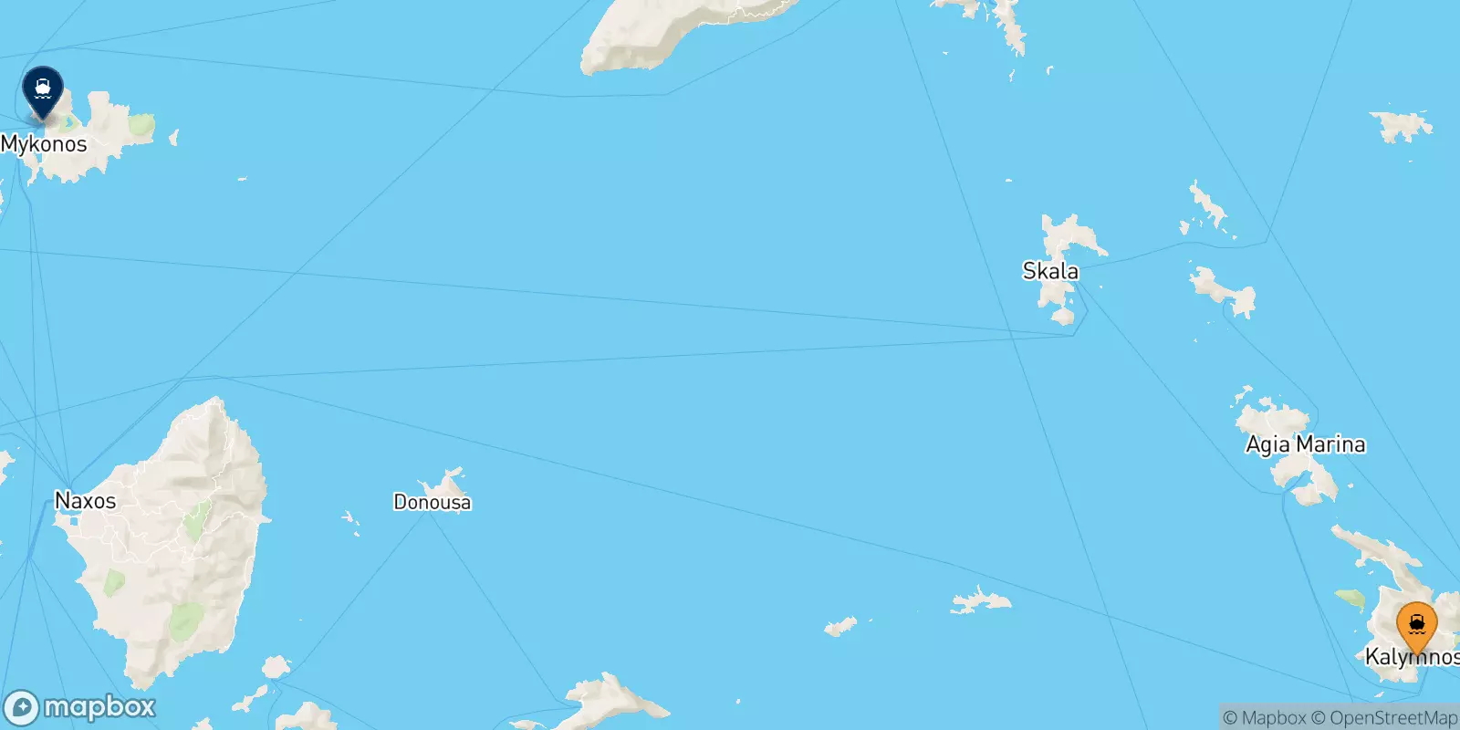 Traghetti da Kalymnos per Mykonos