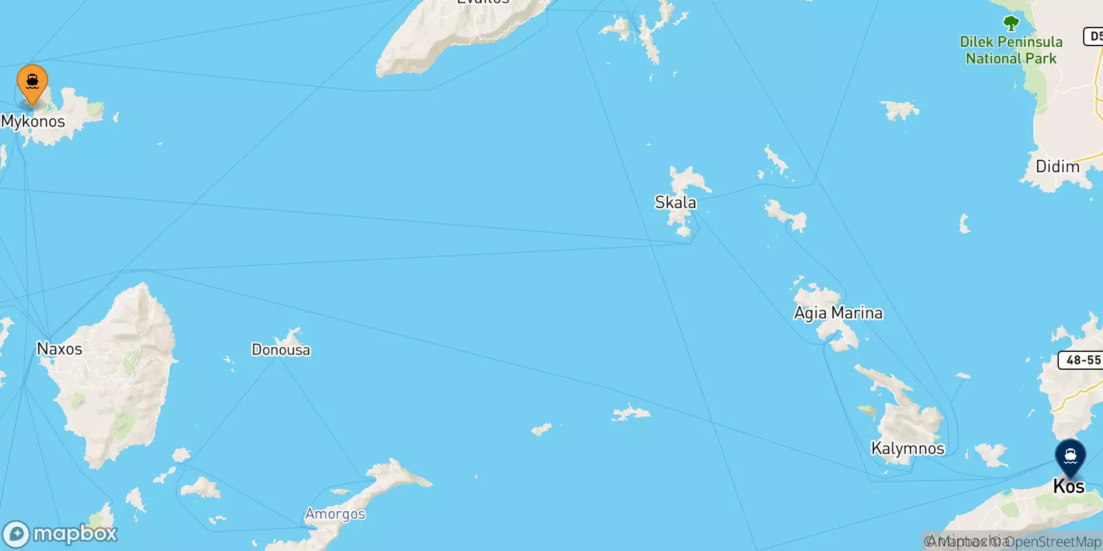 Traghetti da Mykonos per Kos
