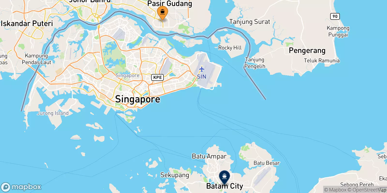 Traghetti da Pasir Gudang per Batam Centre