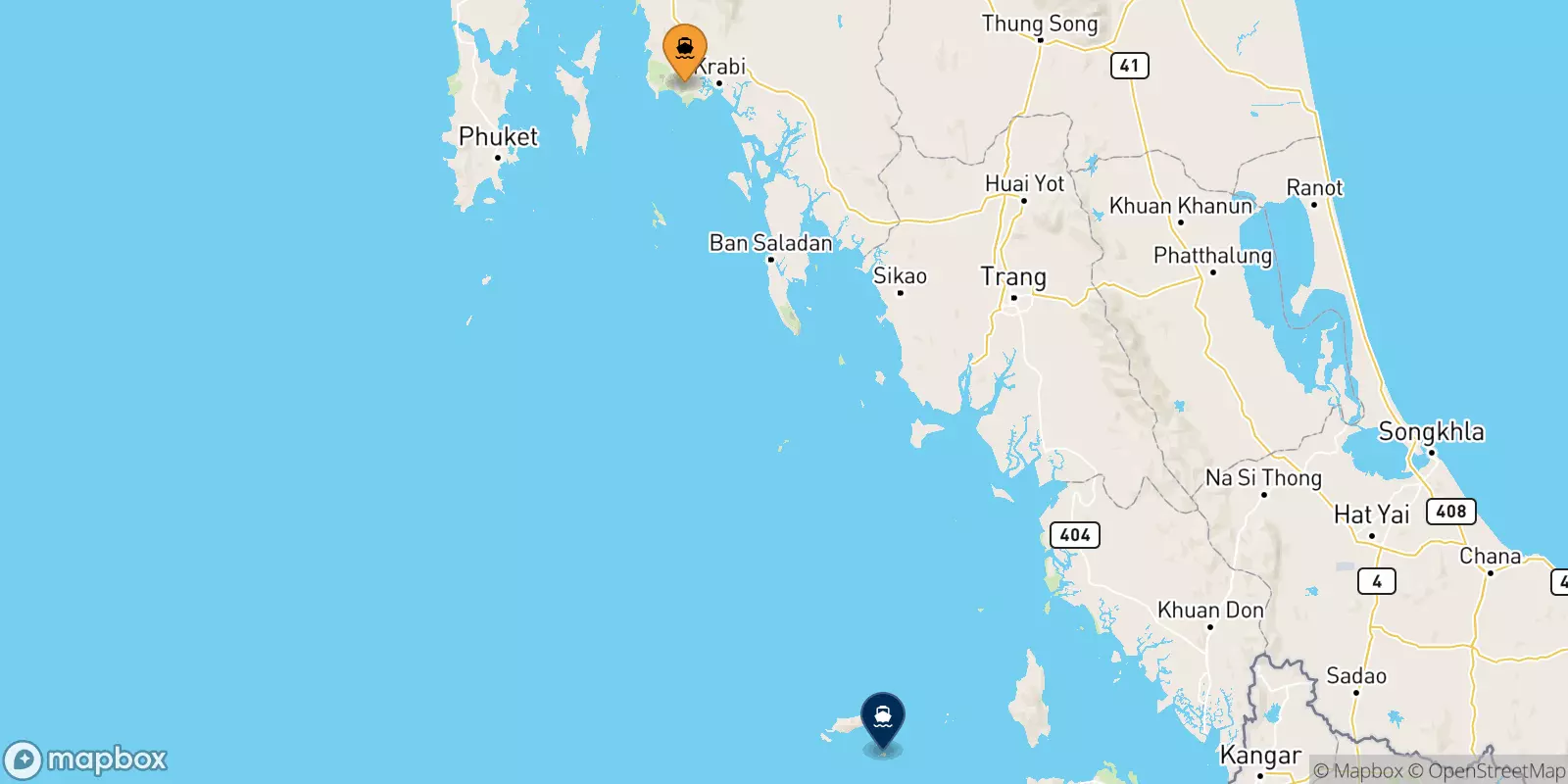 Traghetti da Ao Nang (Nopparat Thara Pier) per Koh Lipe (Bundhaya Pier)