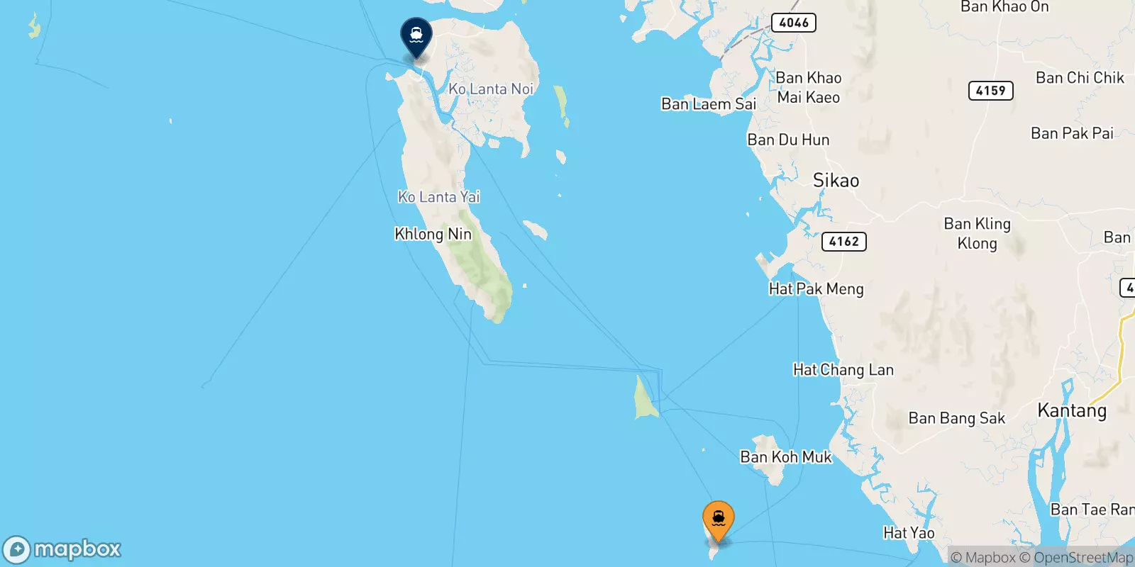 Traghetti da Koh Kradan Beach per Koh Lanta (Saladan Pier)