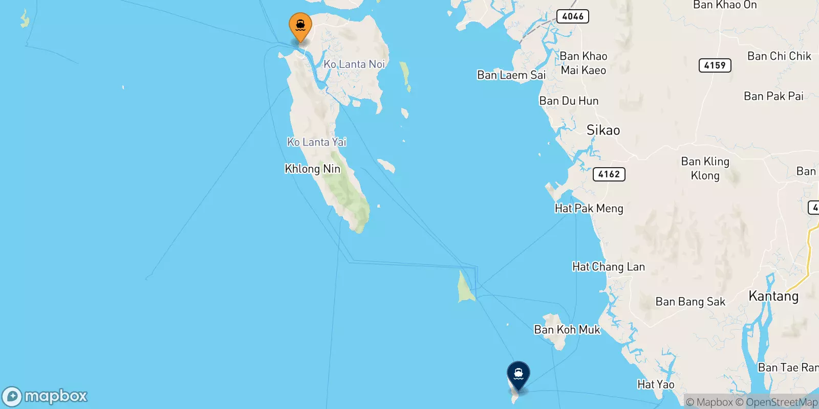 Traghetti da Koh Lanta (Saladan Pier) per Koh Kradan Beach