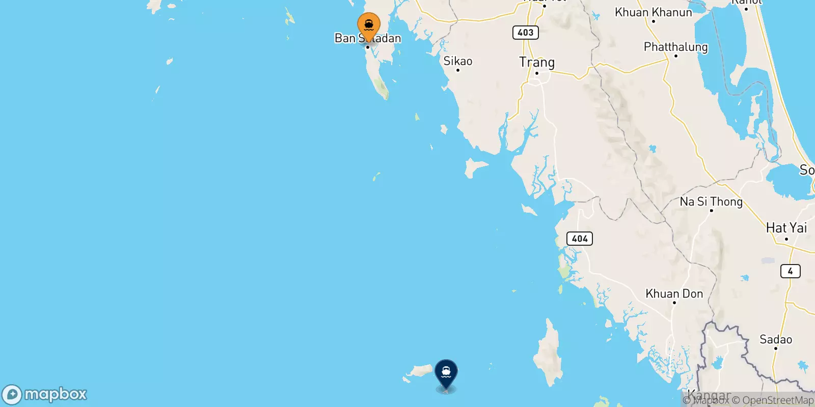 Traghetti da Koh Lanta (Saladan Pier) per Koh Lipe (Bundhaya Pier)