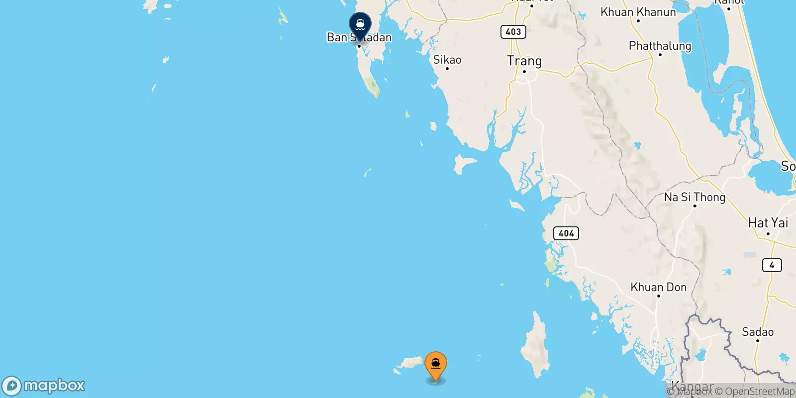 Traghetti da Koh Lipe (Bundhaya Pier) per Koh Lanta (Saladan Pier)