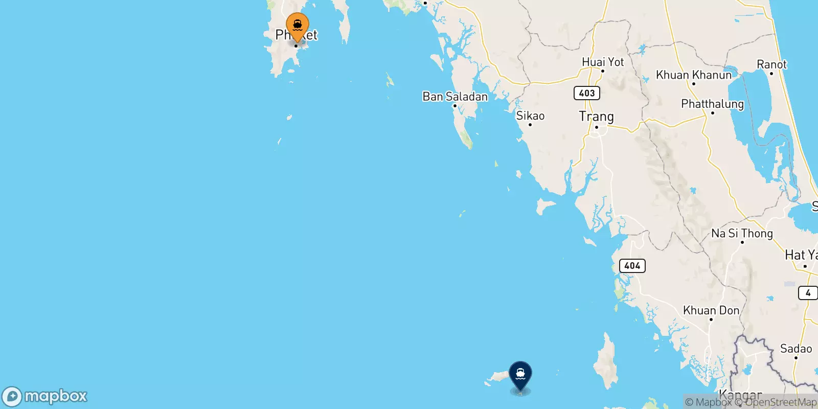 Traghetti da Phuket (Rassada Pier) per Koh Lipe (Bundhaya Pier)