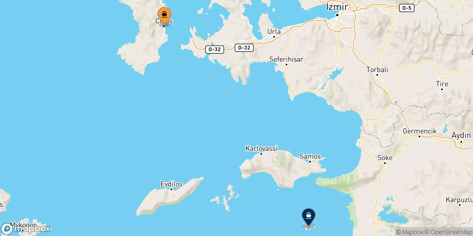 Traghetti da Chios per Agathonisi