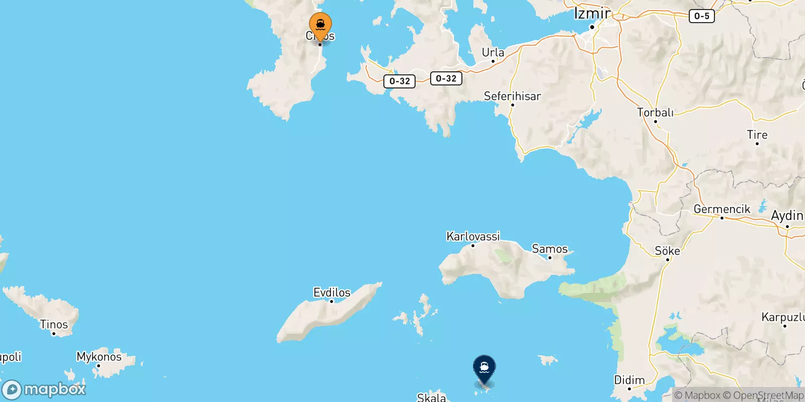 Traghetti da Chios per Arkyi