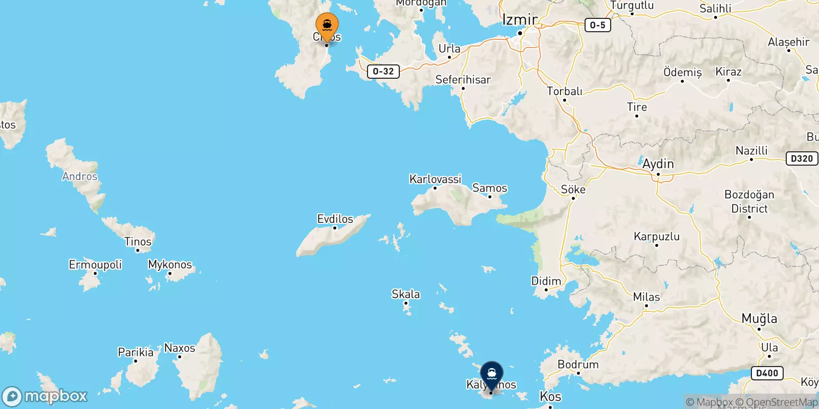 Traghetti da Chios per Kalymnos