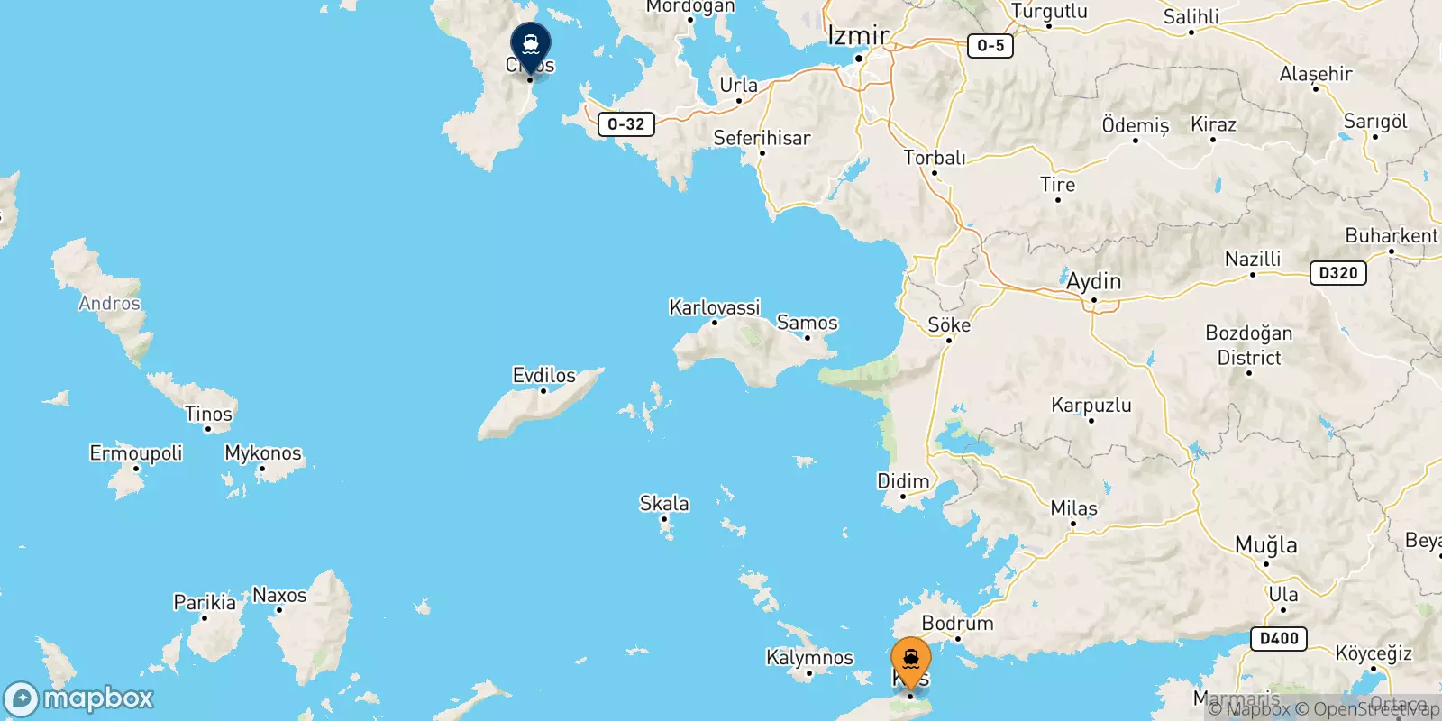 Traghetti da Kos per Chios