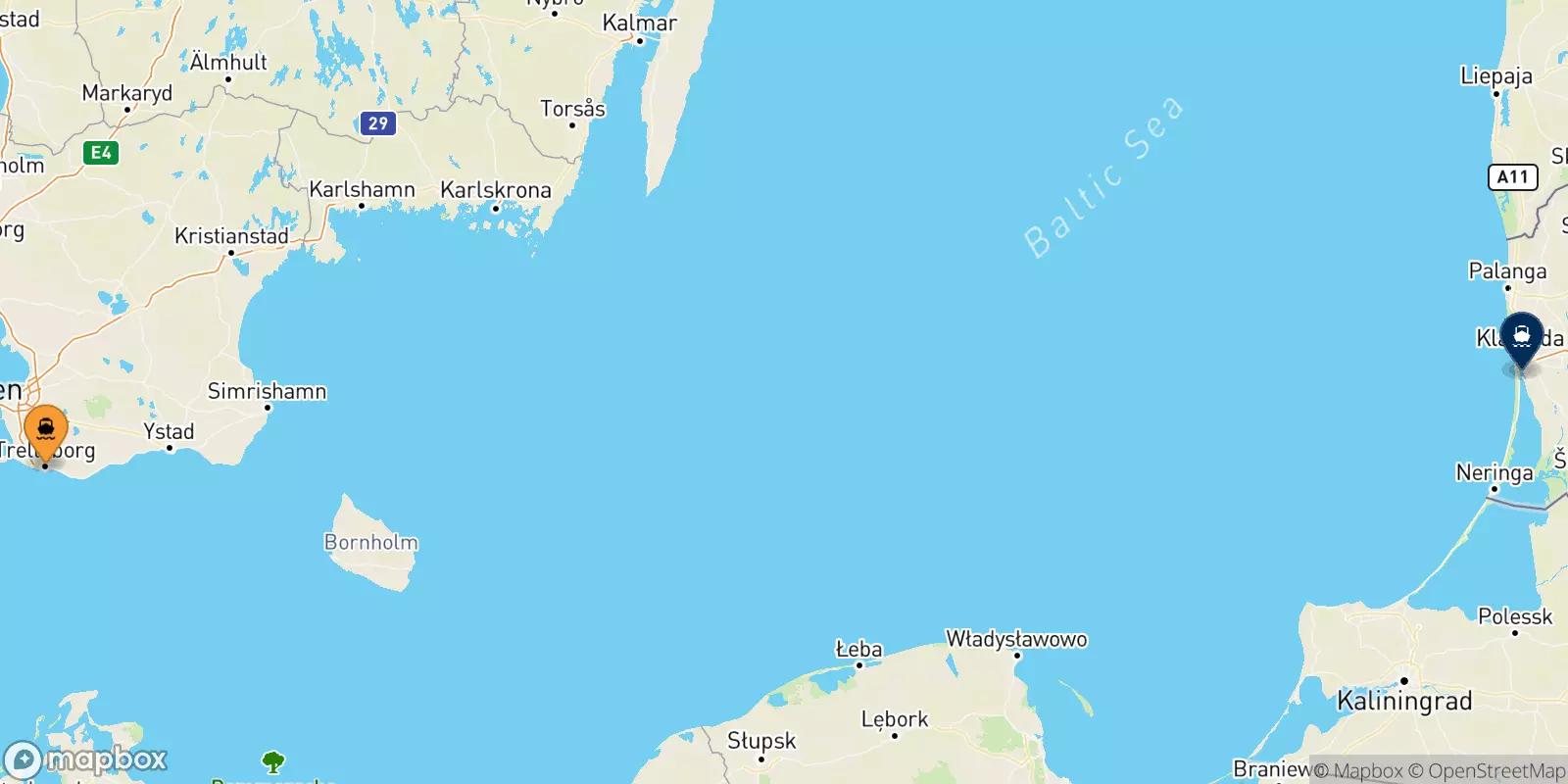 Traghetti da Trelleborg per Klaipeda