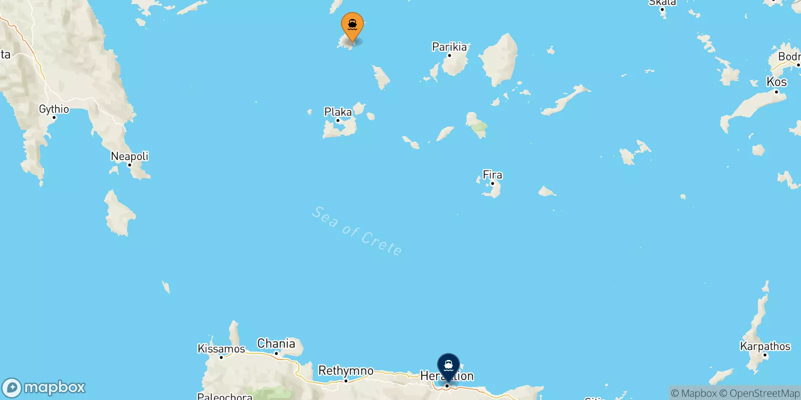 Traghetti da Serifos per Creta