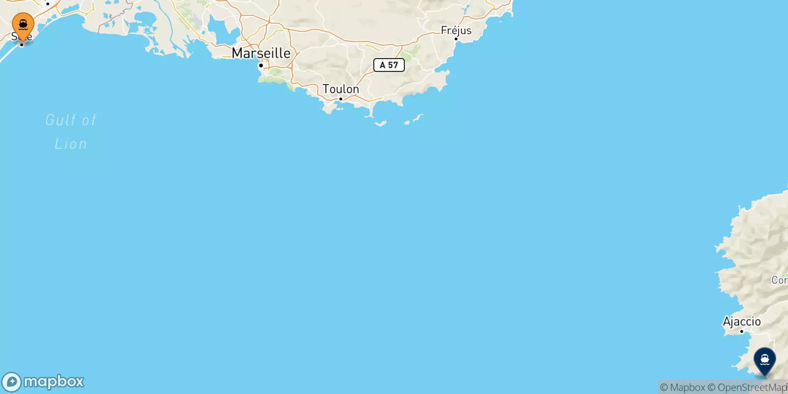 Traghetti da Sete per Ajaccio