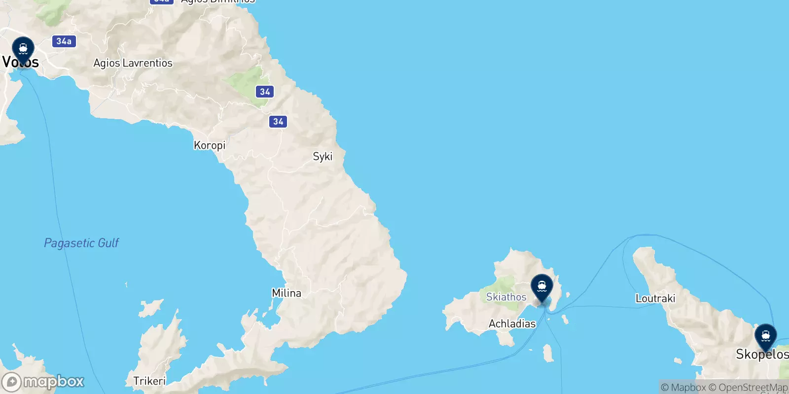 Traghetti da Platanias (Skiathos)