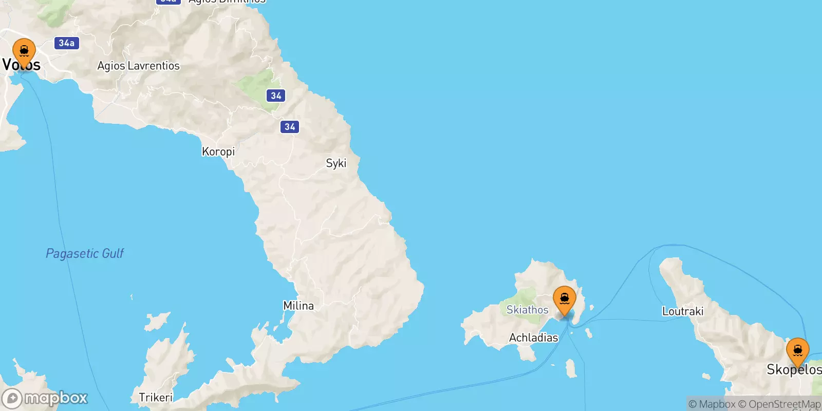 Traghetti per Platanias (Skiathos)