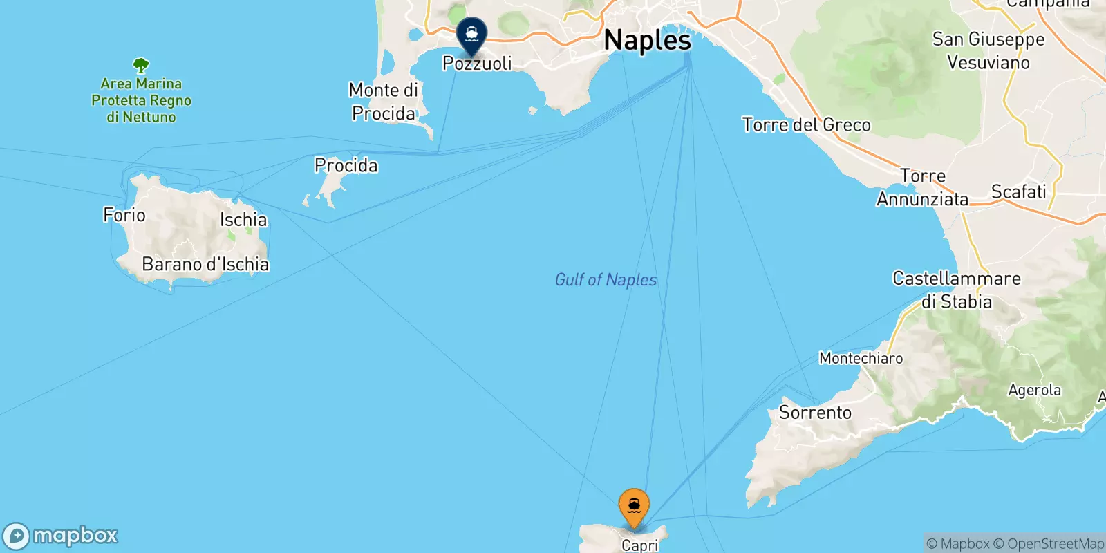 Traghetti da Capri per Casamicciola (Ischia)