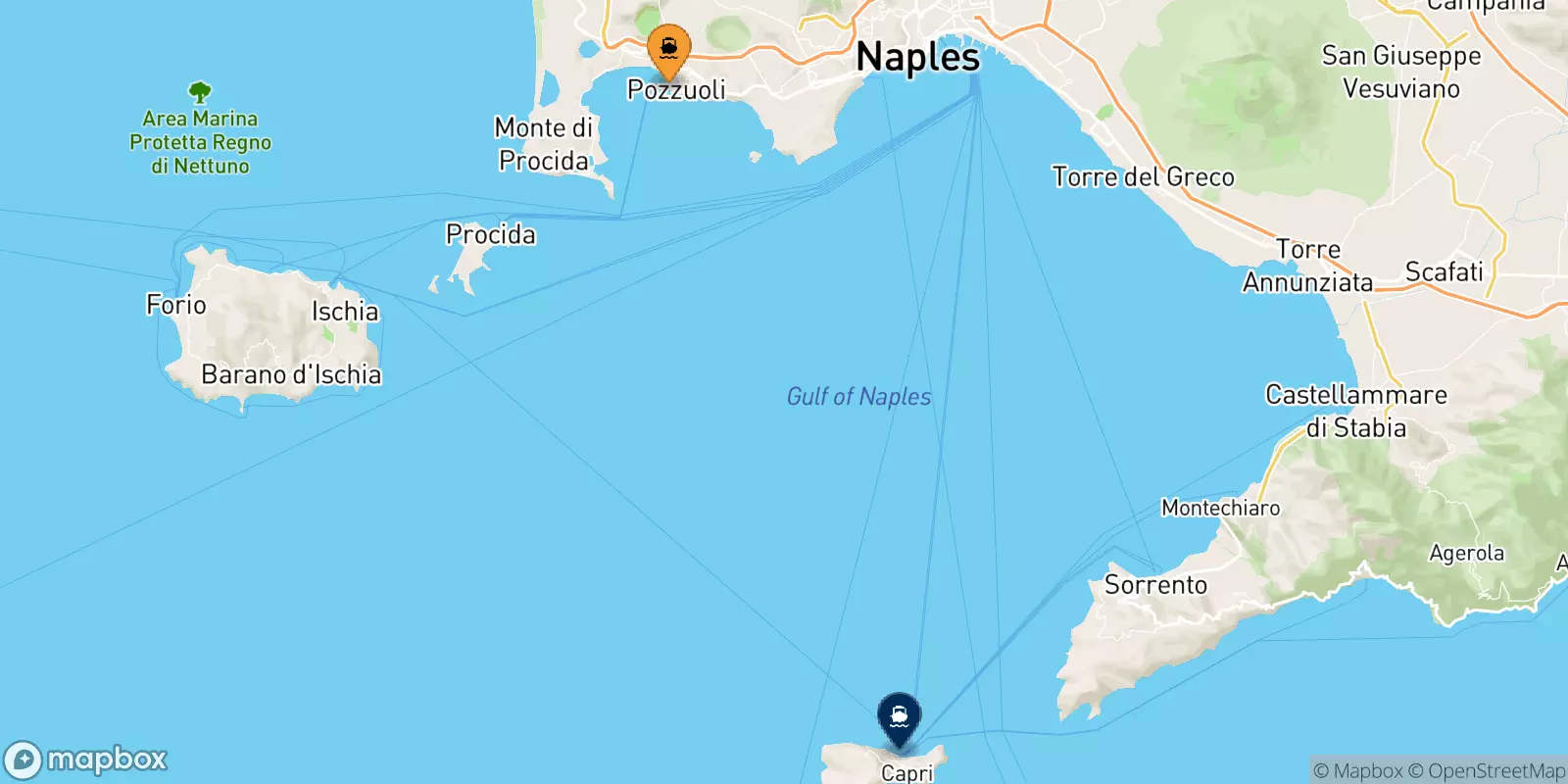 Traghetti da Casamicciola (Ischia) per Capri