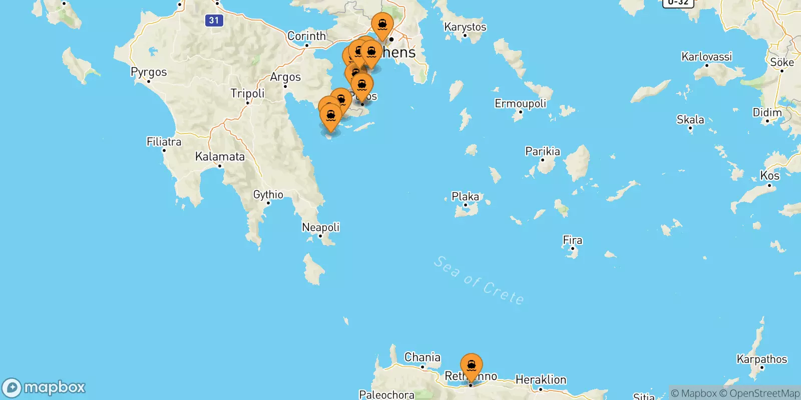 Traghetti per le Isole Saroniche