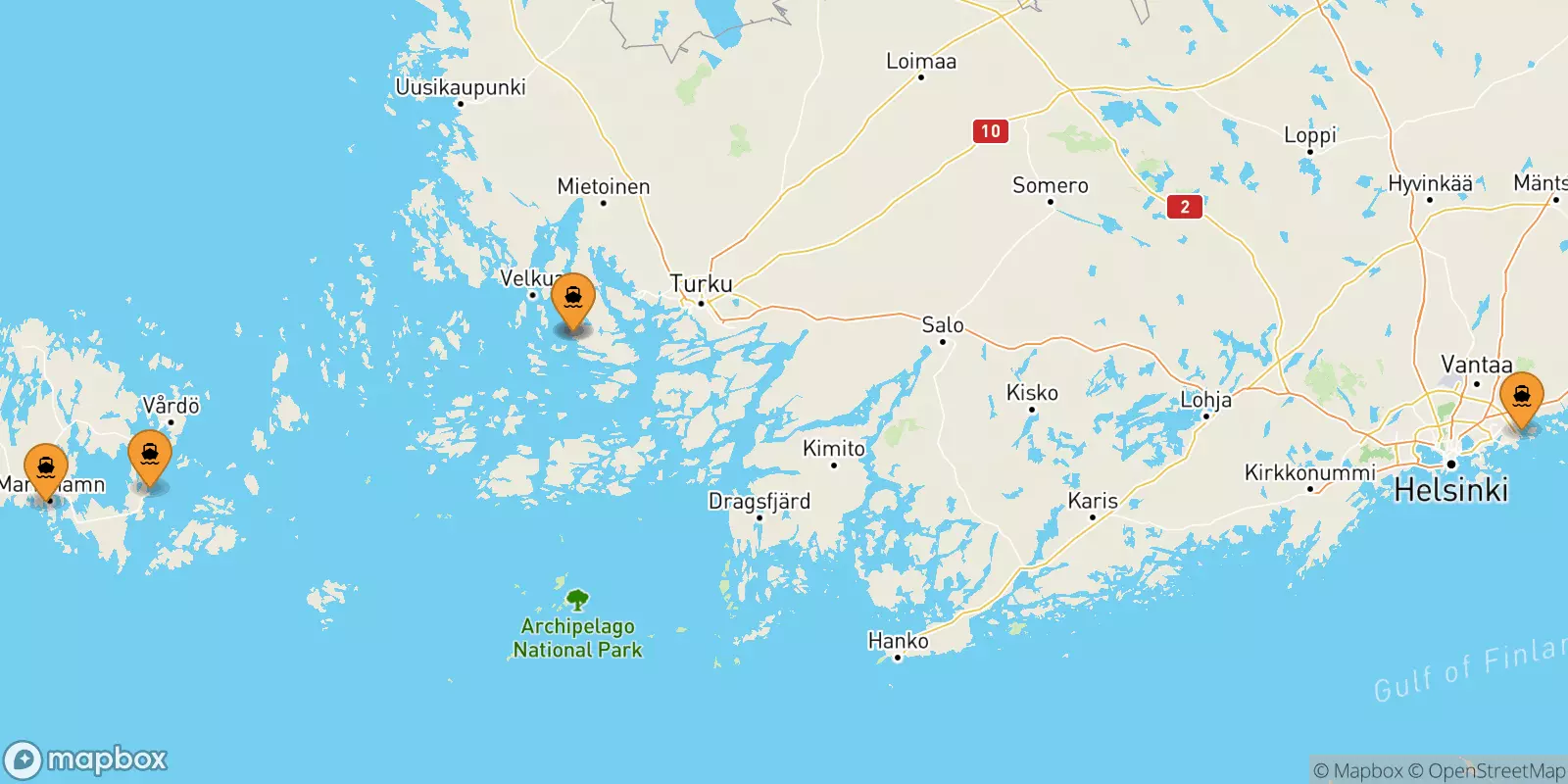 Traghetti dalla Finlandia per la Finlandia